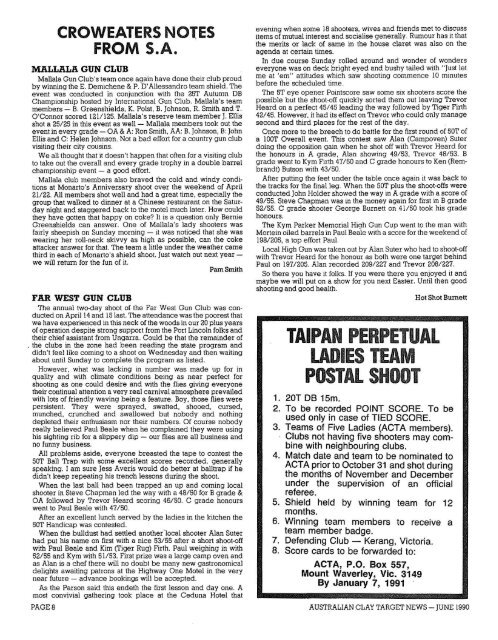 V43 #6 Jun 1990 - Australian Clay Target Association