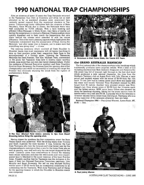 V43 #6 Jun 1990 - Australian Clay Target Association