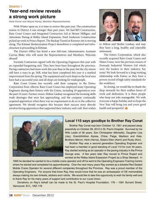 IUOE News - Winter 2012