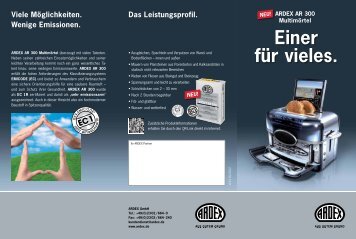 Einer für vieles. - Ardex