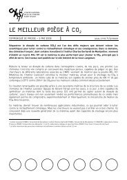 LE MEILLEUR PIÈGE À CO2 - CNRS