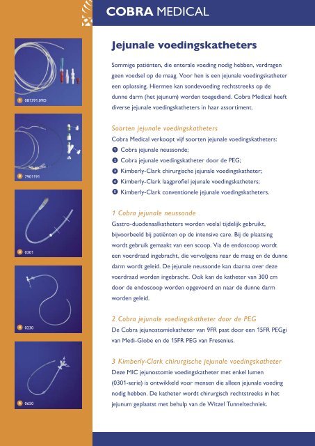 Jejunale voedingskatheters - Cobra Medical