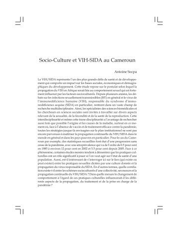 Socio-Culture et VIH-SIDA au Cameroun - codesria