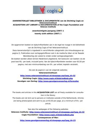 algemene informatie / general information - Cogis