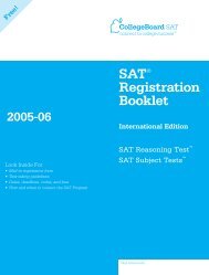 SAT® Registration Booklet - College Board