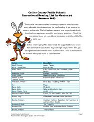 Grades 3-5 Reading List (pdf) - Collier County Public Schools