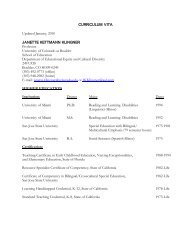 CURRICULUM VITAE - University of Colorado Boulder