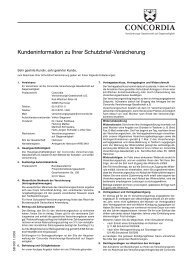 Kundeninformation zu Ihrer Schutzbrief-Versicherung - Concordia ...