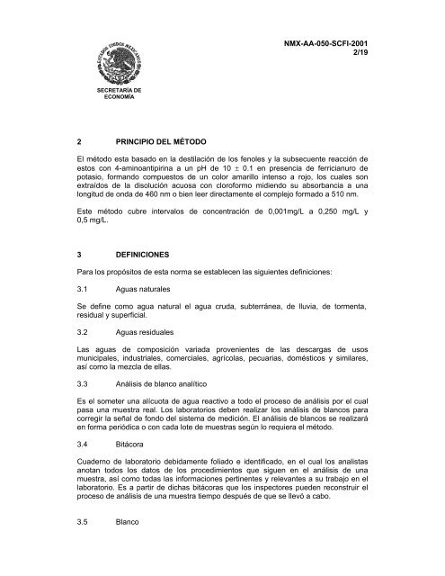 NMX-AA-050-SCFI-2001 ANÁLISIS DE AGUA ... - Conagua