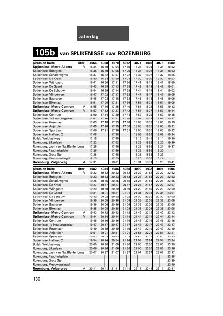 van METRO AKKERS via METRO CENTRUM naar ... - Connexxion