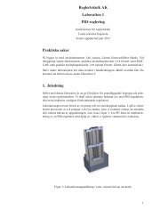 Reglerteknik AK Laboration 1 PID-reglering Praktiska saker 1 ...