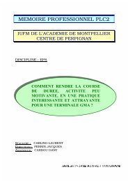 memoire professionnel plc2 - CRDP de l'académie de Montpellier