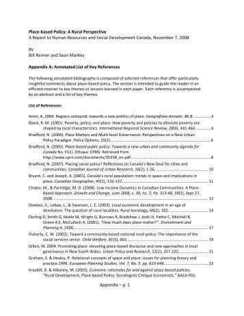 Annotated Bibliography - Canada Research Chair in Sustainable ...