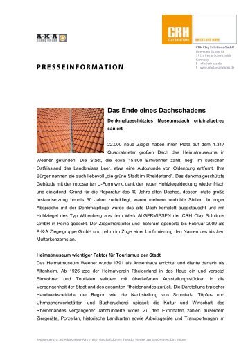 Das Ende eines Dachschadens - CRH Clay Solutions