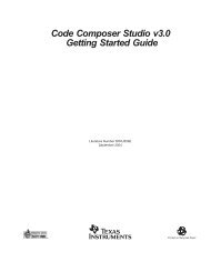 Code Composer Studio v3.0 Getting Started Guide (Rev. E)