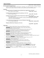 My Curriculum Vitae - Department of Computer Science, Columbia ...