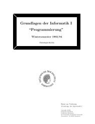 Grundlagen der Informatik I “Programmierung”