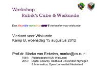 pdf versie Rubik's Kubus en Wiskunde - Radboud Universiteit