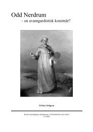 Odd Nerdrum -en avantgardistisk konstnär?