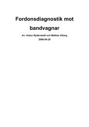 Fordonsdiagnostik mot bandvagnar