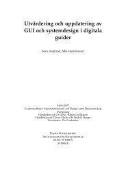 Utvärdering och uppdatering av GUI och systemdesign i digitala ...