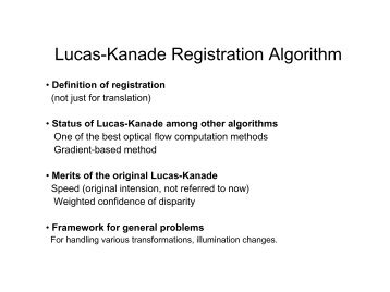 Lucas-Kanade 1981