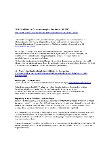 disputation vid SU (pdf) - Kungliga Tekniska högskolan