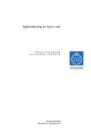 Självinlärning av fyra-i-rad - Kungliga Tekniska högskolan