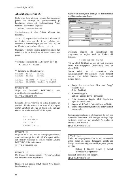 Maskinnära programmering i C och assembler