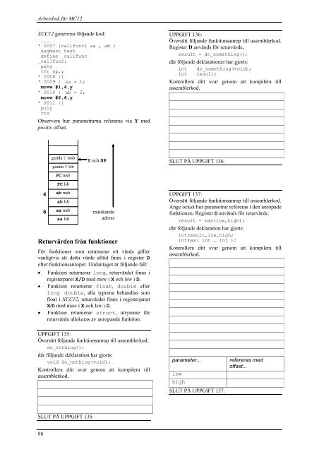 Maskinnära programmering i C och assembler