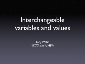 Interchangeable variables and values