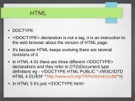 DOCTYPE  declaration is not a tag, it is an instruction ...