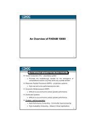 An Overview of PARAM 10000 - Computer Science and Engineering