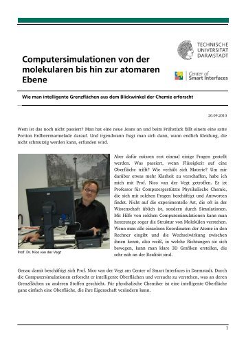 Computersimulationen von der molekularen bis hin zur ... - CSI