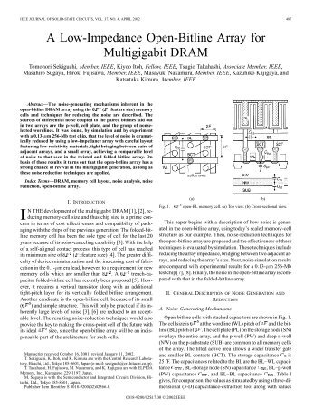 A low-impedance open-bitline array for multigigabit DRAM - Solid ...