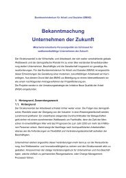 Bekanntmachung Unternehmen der Zukunft - CSR in Deutschland