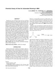 Chemical Assay of Urea for Automated Sensing in Milk - ctahr