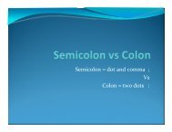 Semicolon = dot and comma ; Vs Colon = two dots :