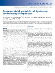 Detrusor underactivity is prevalent after radical prostatectomy: a ...