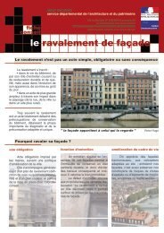 le ravalement de façade - Ministère de la Culture et de la ...