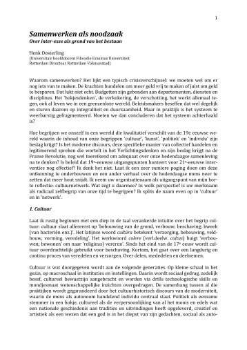 Integrale tekst presentatie Henk Oosterling [PDF] - Cultuurnetwerk.nl