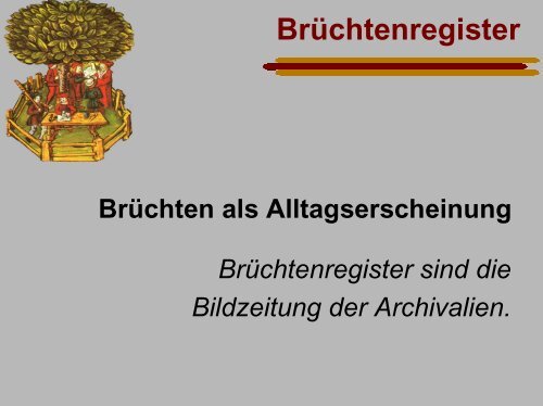 Brüchtenregister - Archive in Nordrhein-Westfalen