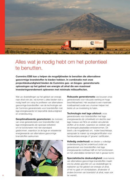 Brandstoffen uit afval - Cummins Inc.