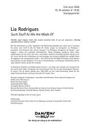 Lia Rodrigues Such Stuff As We Are Made Of - Dansens Hus