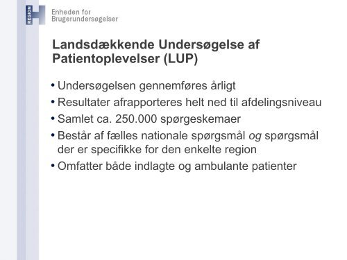 Enheden for Brugerundersøgelser - Danske Patienter