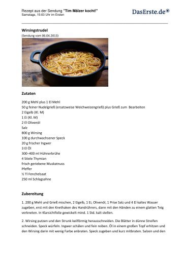 Rezept zum Herunterladen (pdf) - Das Erste