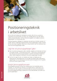 Positioneringsteknik i arbetslivet - Informationsblad - Datainspektionen