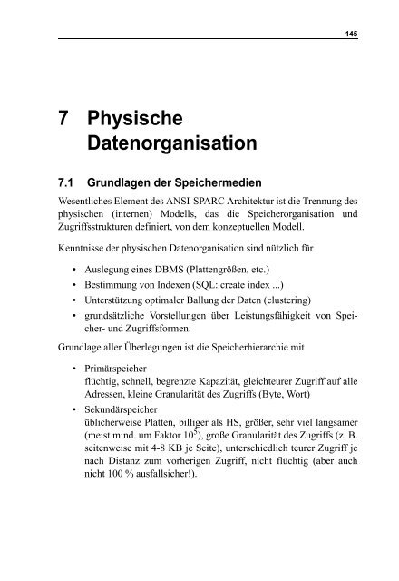 Kapitel 7 - Praktische Informatik / Datenbanken