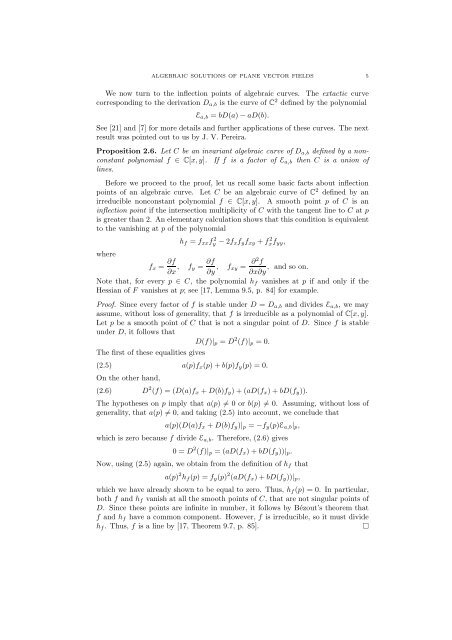 ALGEBRAIC SOLUTIONS OF PLANE VECTOR FIELDS ... - dCC-UFRJ