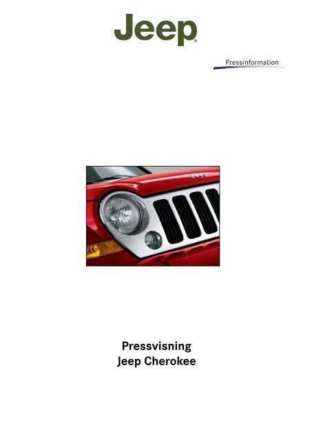 Jeep Presskit Fakta och Prislista